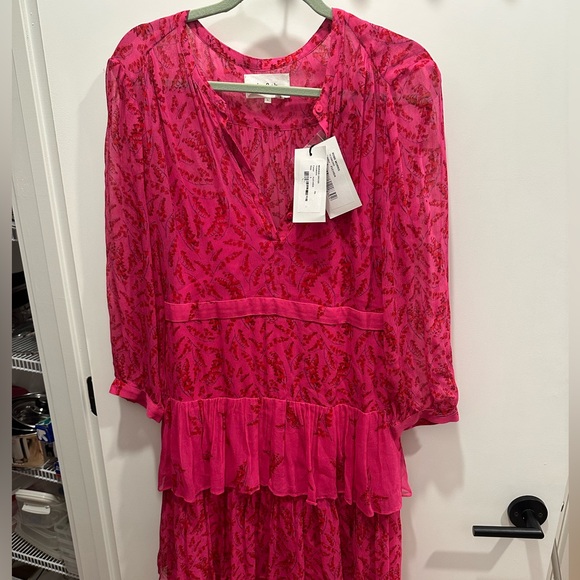 NWT Ba&sh Morris Dress in Fuschia - Large - Picture 5 of 7